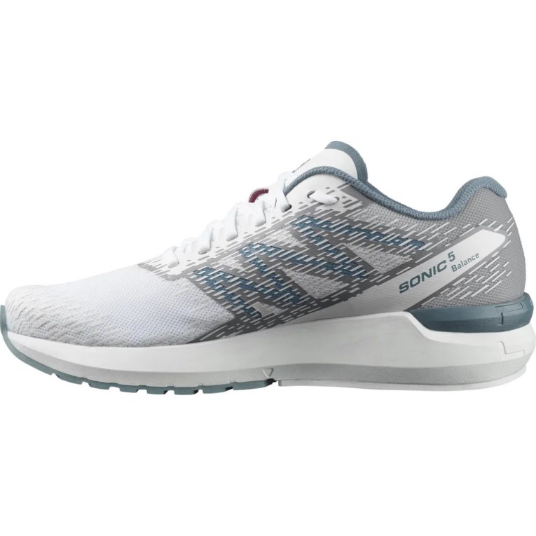 White / Grey Salomon Sonic 5 Balance Men's Running Shoes | PH 46593V